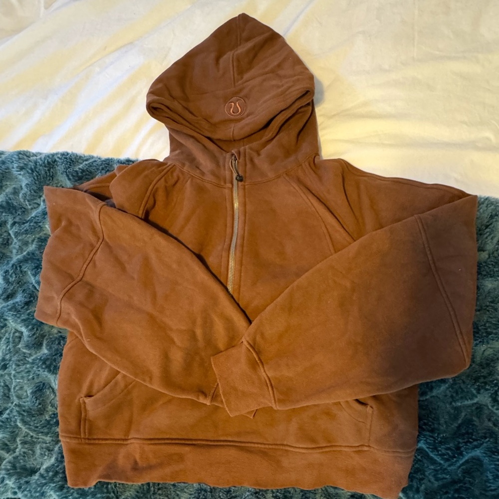 lululemon athletica Brown Zip-Up Hoodie Sweater